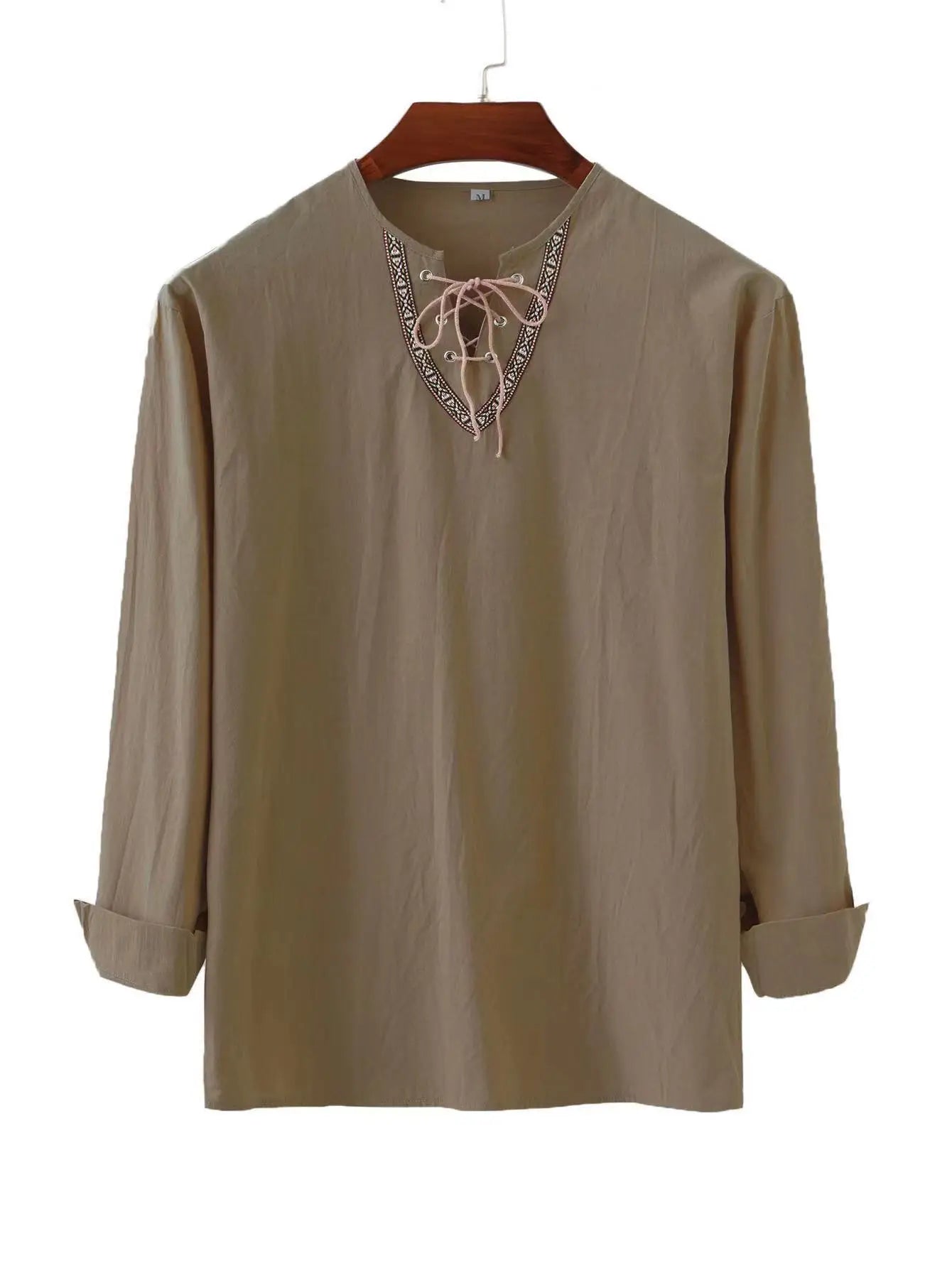 chemise viking en coton et lin