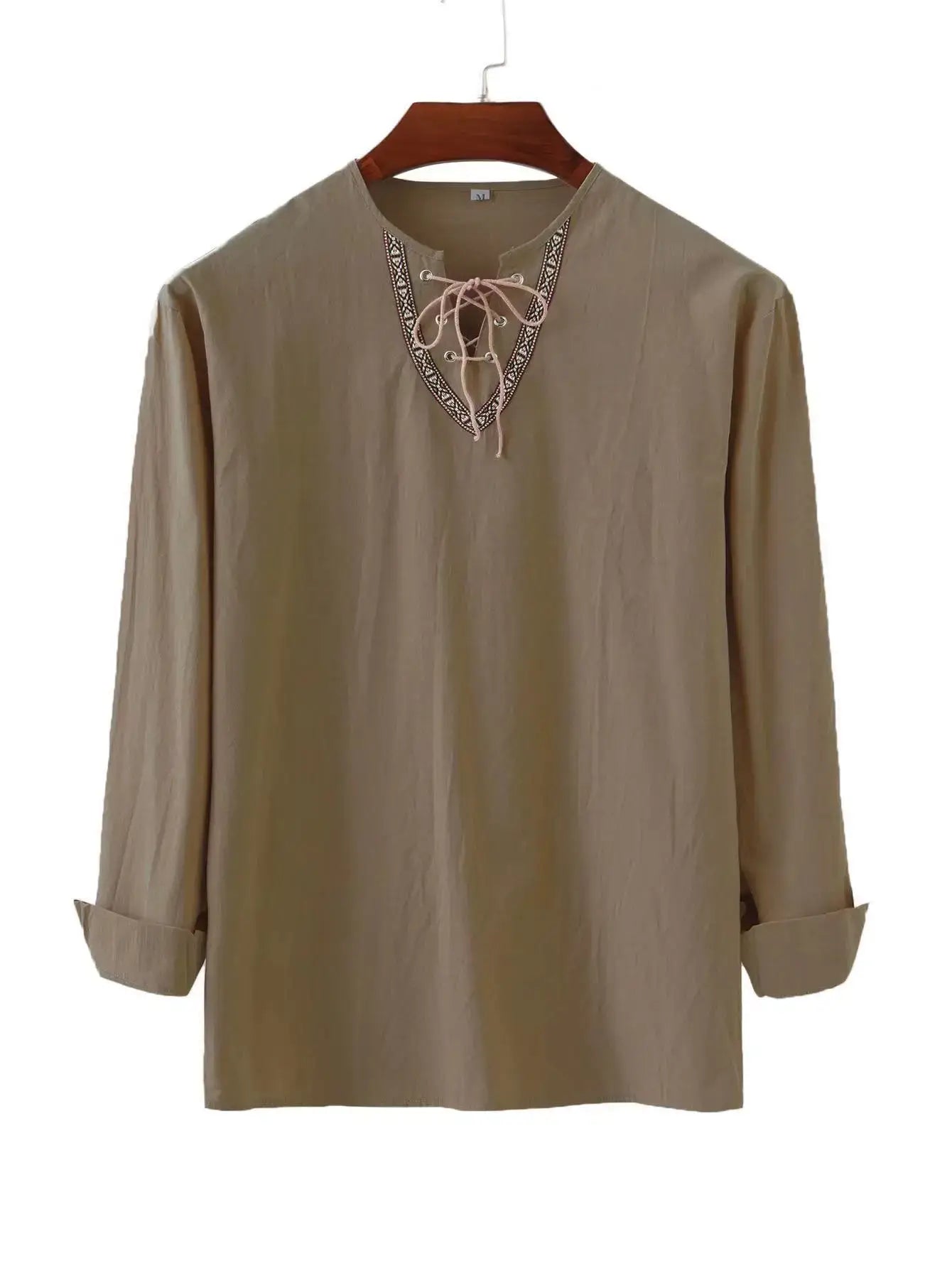 chemise viking en coton et lin